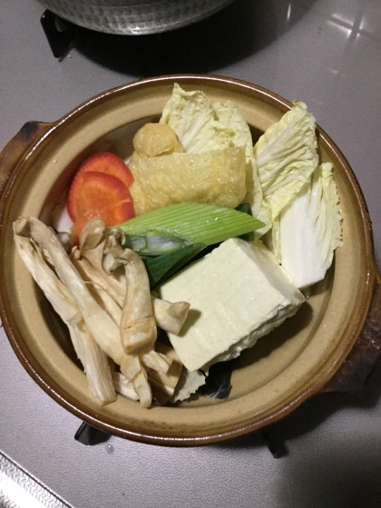 豆腐、油揚げ、鍋