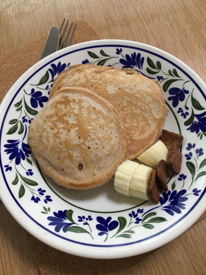 きな粉とココアのパンケーキ