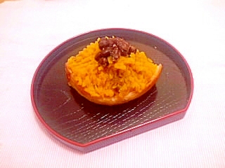 食パンで♪かぼちゃ餡のモンブラン風