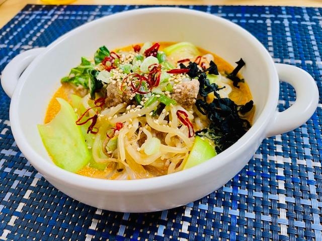 フライパンだけの簡単調理！しらたき担々麺