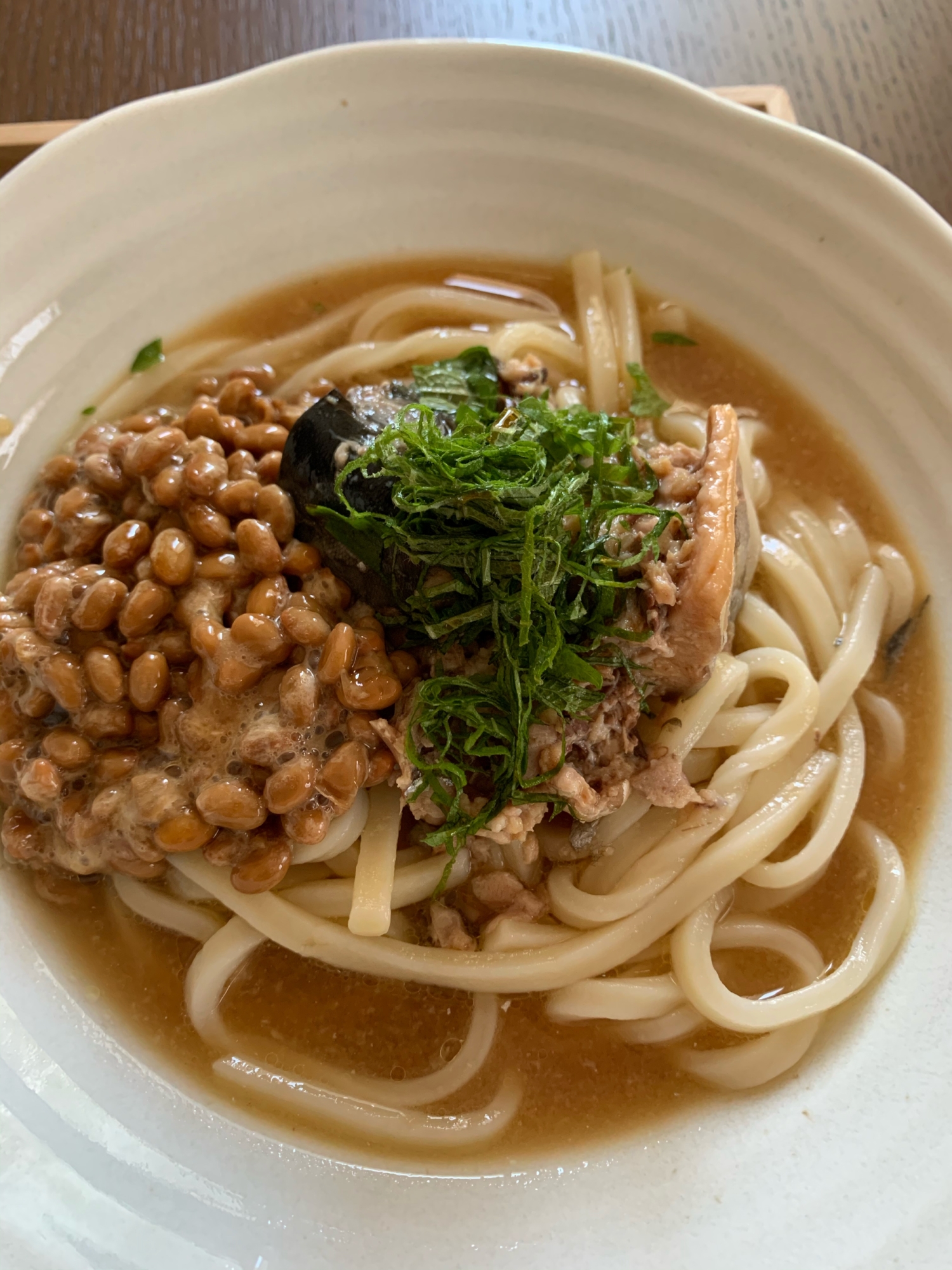 鯖缶ぶっかけうどん