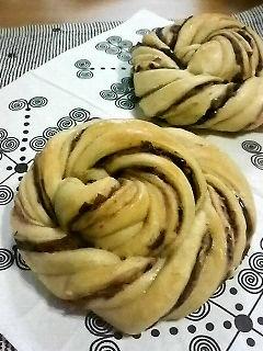 きなこ風味のあんこねじりパン