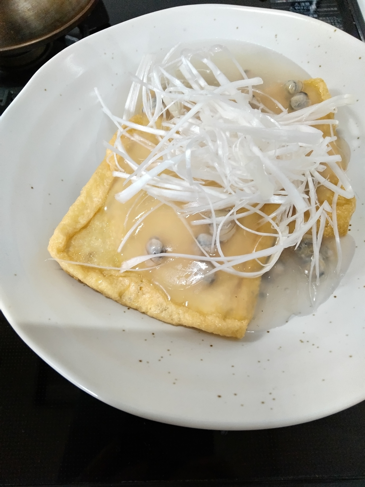 狐揚げの鈴餡かけ～蜆餡～