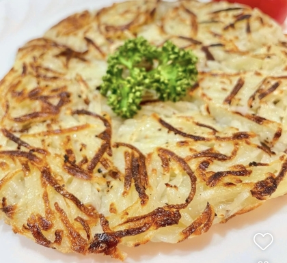 焦がしチーズのじゃがいもガレット