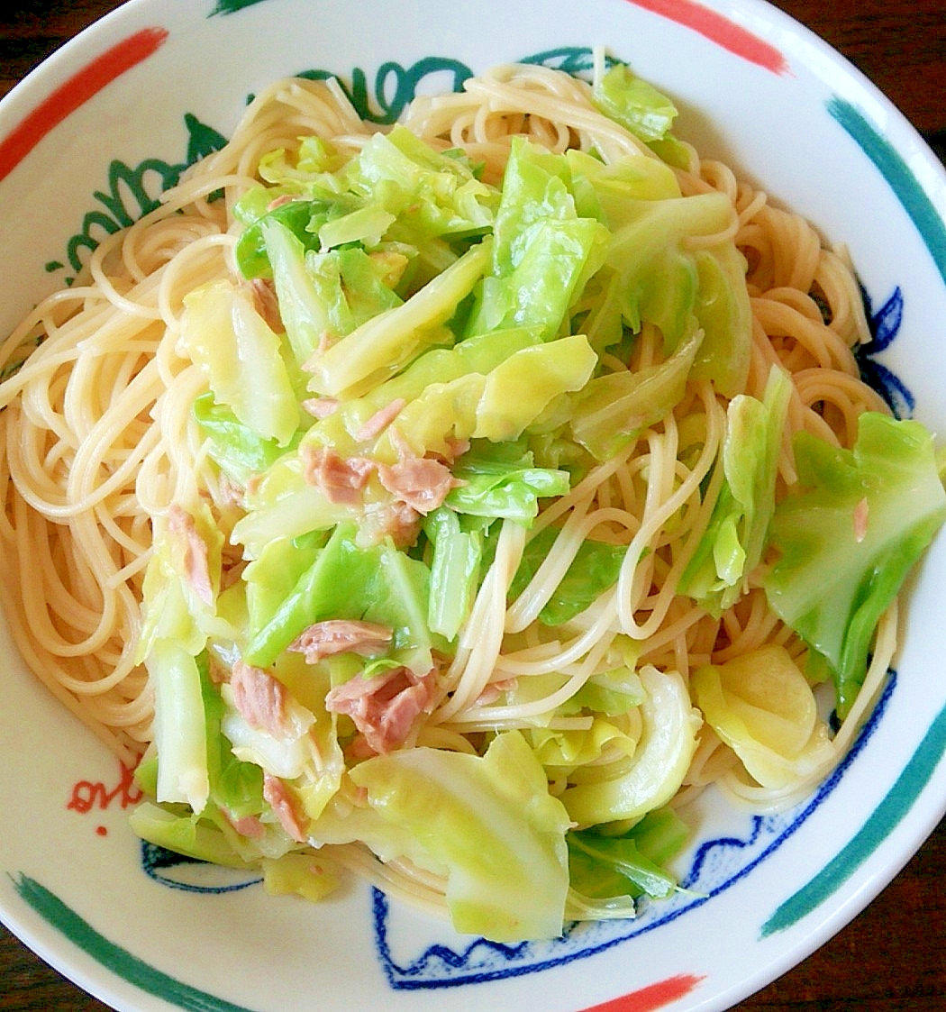 春キャベツの梅昆布茶パスタ