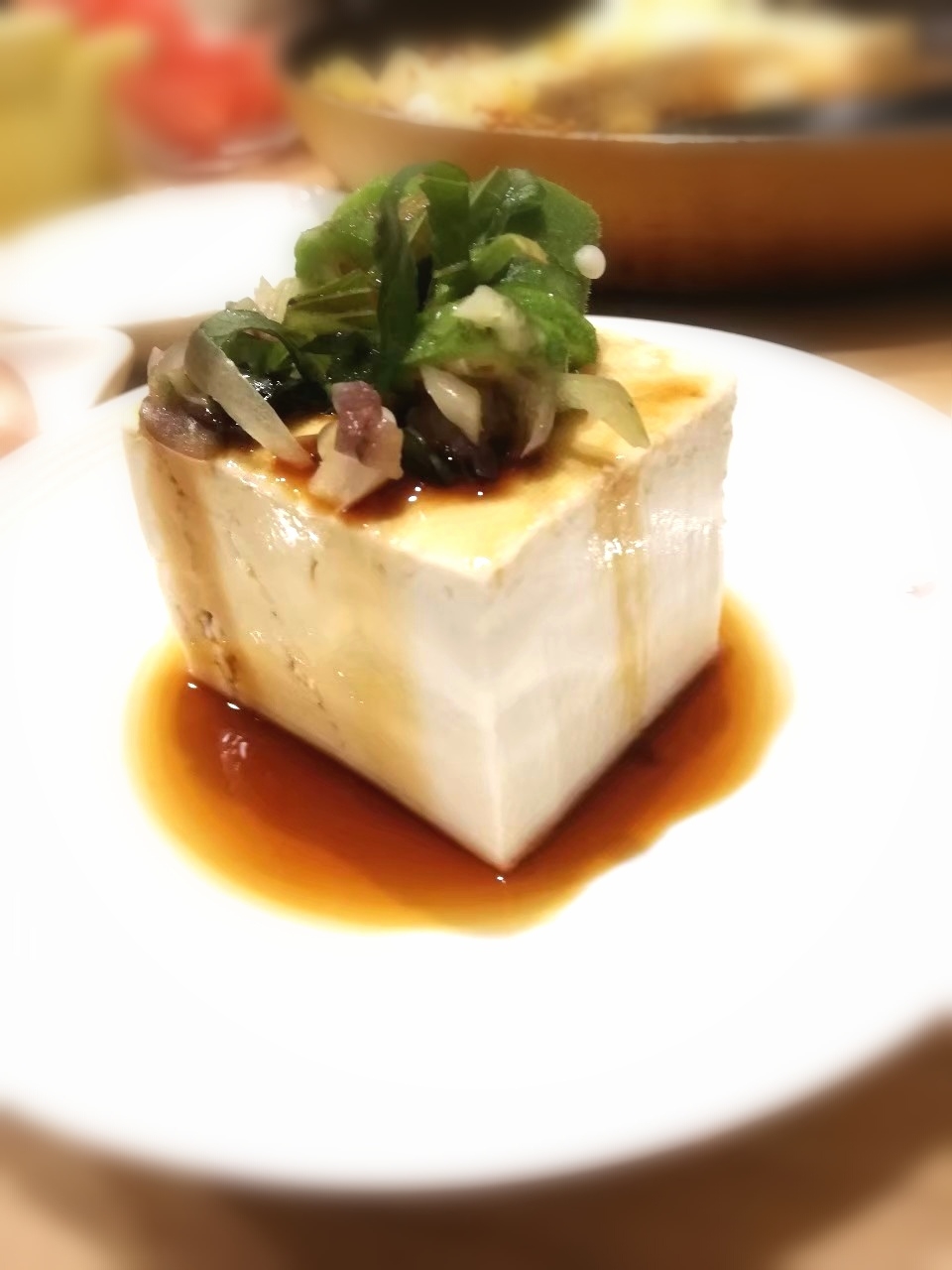 【時短】薬味のせ豆腐(オクラ、みょうが、大葉)