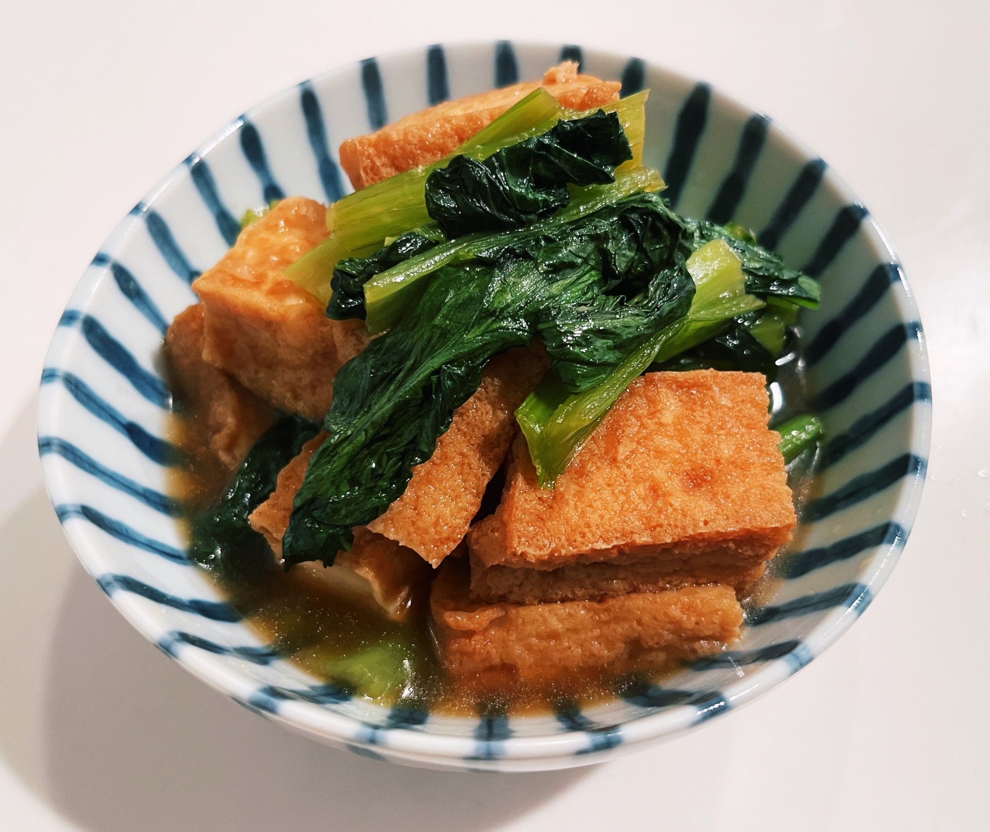 小松菜と厚揚げの煮物
