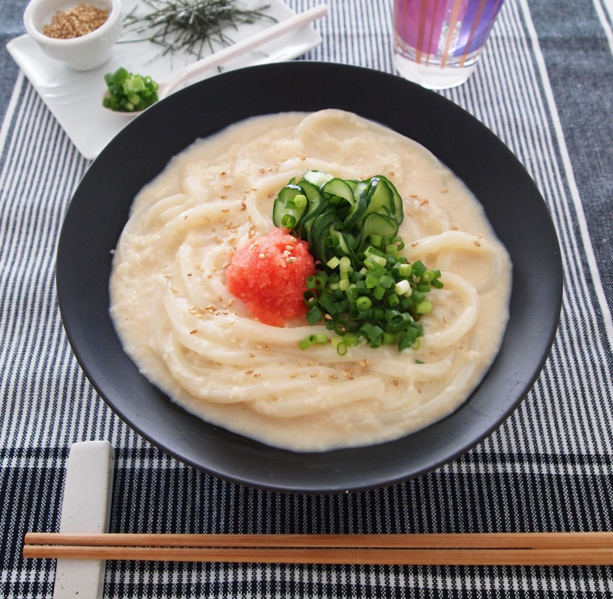 明太とろろうどん