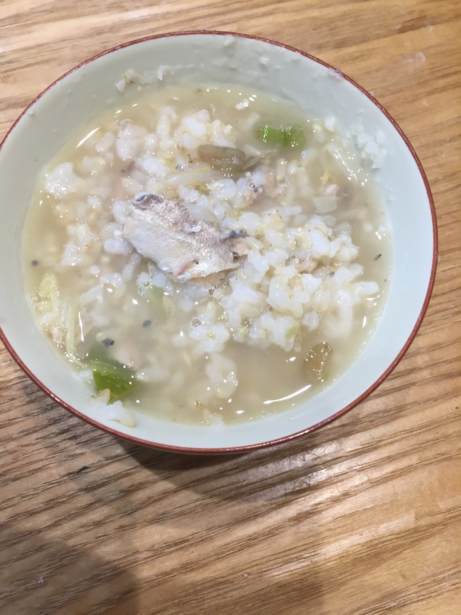 白菜と鯖の身のお茶漬け