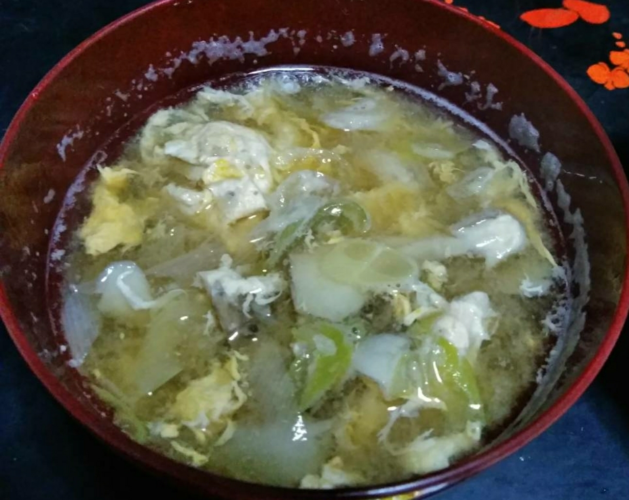 ネギ卵中華スープ