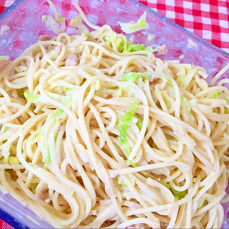 ツナとキャベツのスパゲティサラダ♡