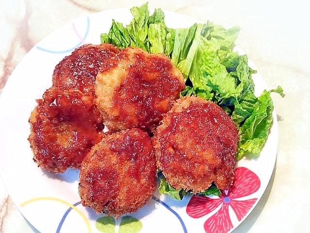 お弁当にも！食べきり★サイズのタレメンチカツ♪