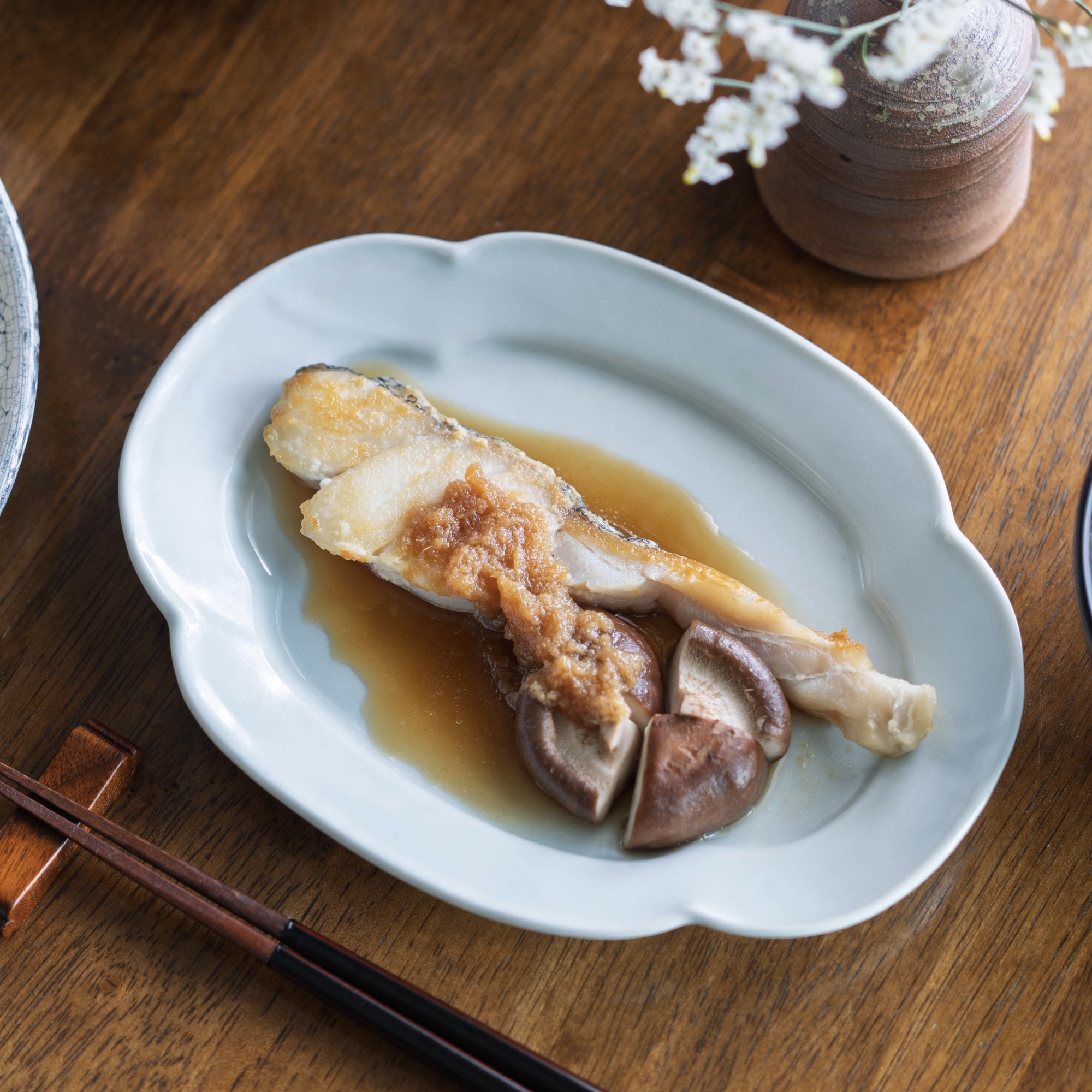 たらのポワレ〜新しょうがだれ【和食・主菜】
