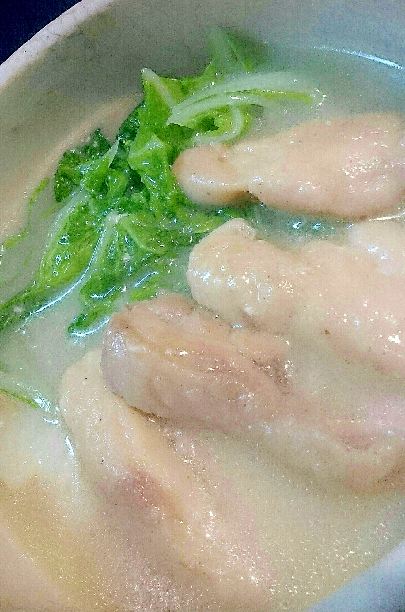 白菜と鶏肉のミルク煮