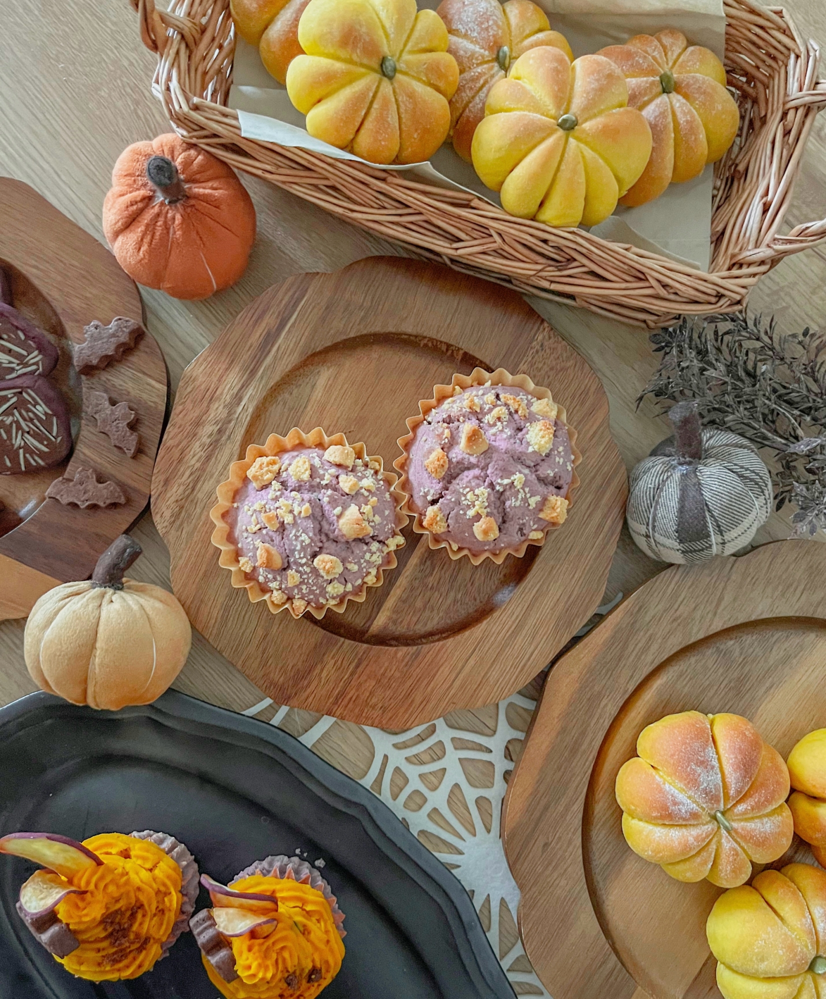 ハロウィンにもぴったり♪紫芋マフィン