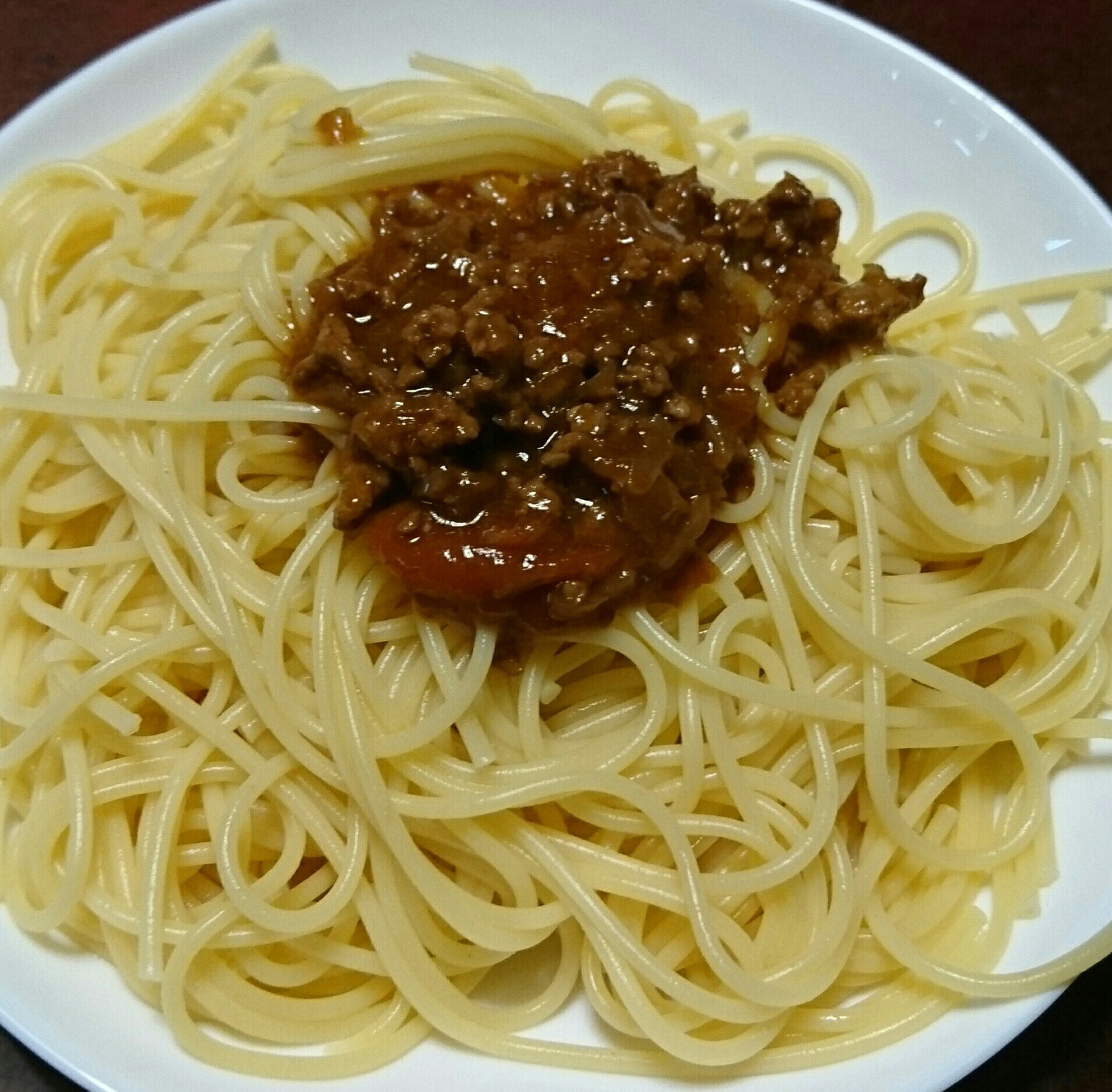 ミートソースパスタ