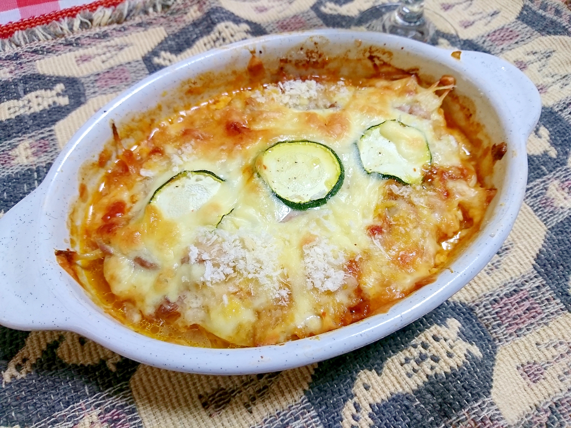 ズッキーニと豚肉の重ね焼き