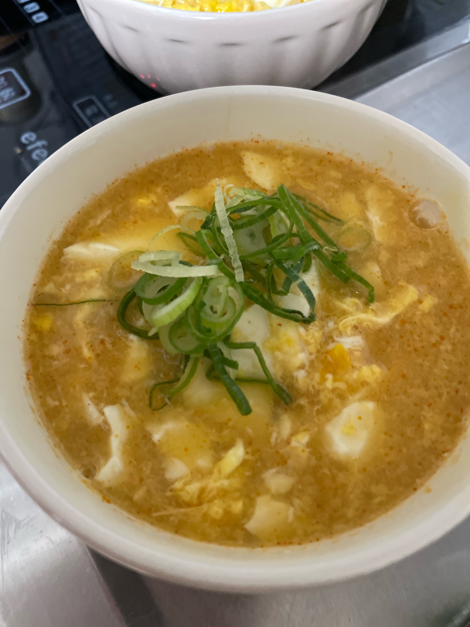 豆腐と卵の和風スープ！安定の美味しさ(^^)