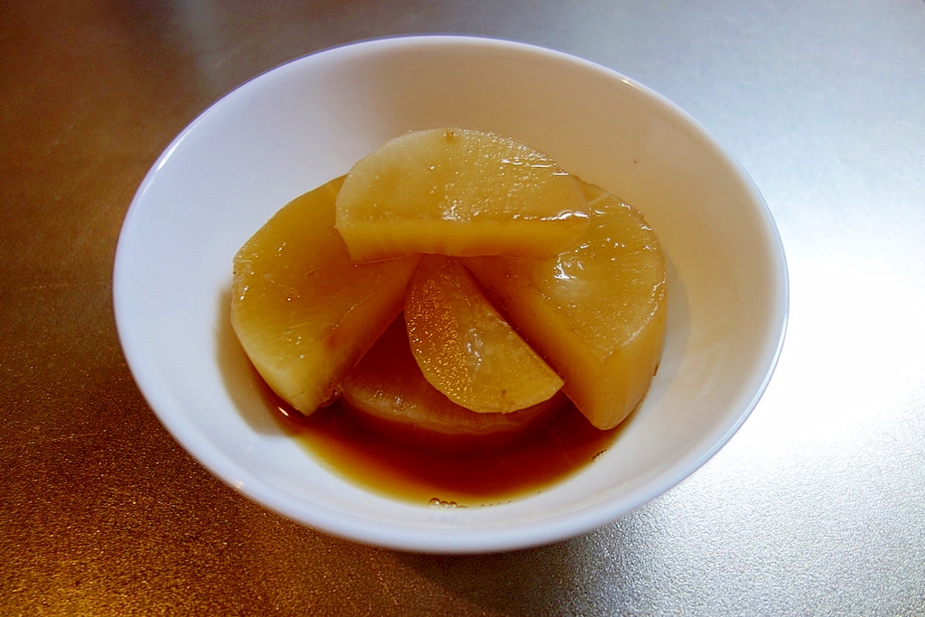 大根だけ 大根の半月煮 レシピ 作り方 By 白熊猫爺 楽天レシピ