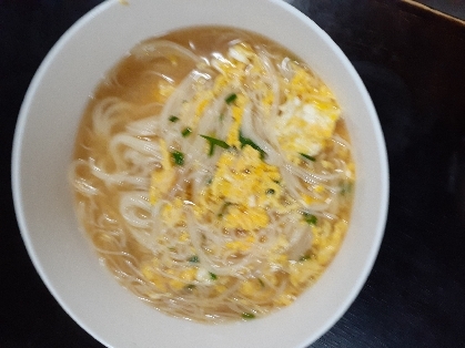 卵とじにゅうめん(白だし&生姜)