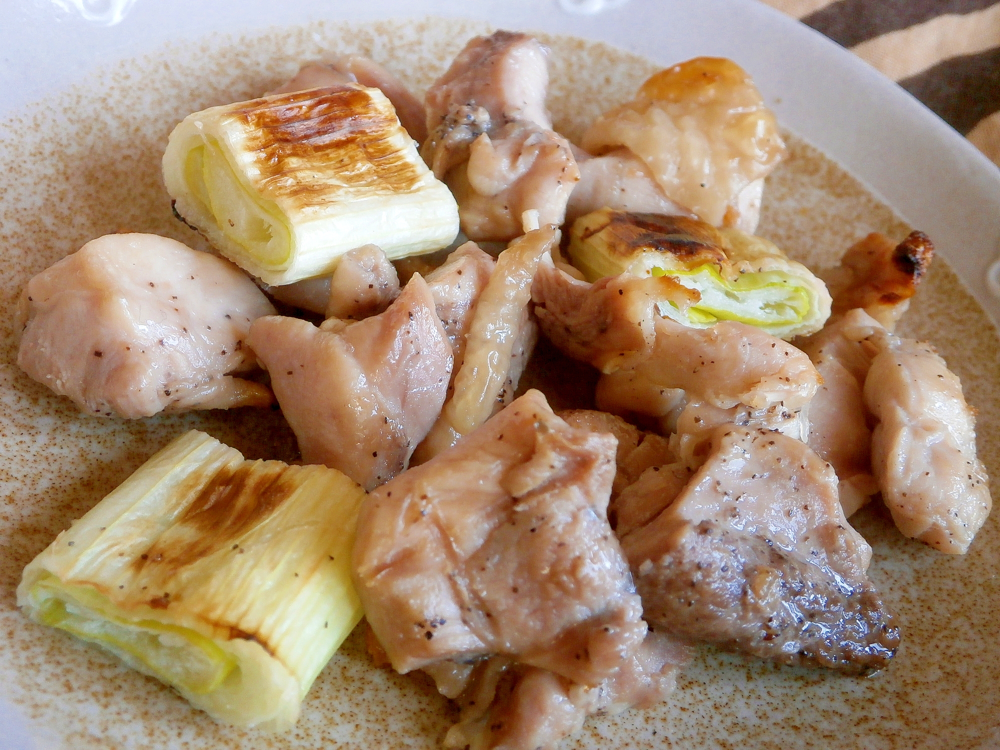 鶏もも肉とねぎのグリル焼き