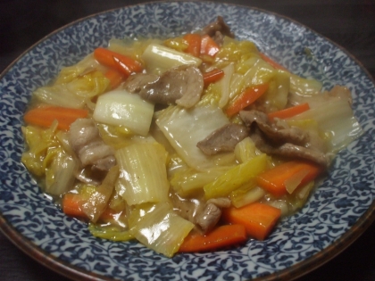 白菜と豚肉の中華風とろみ煮