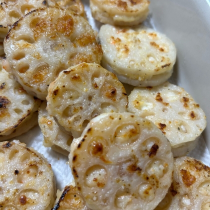 れんこんレシピ　れんこんのえびはんぺん焼き