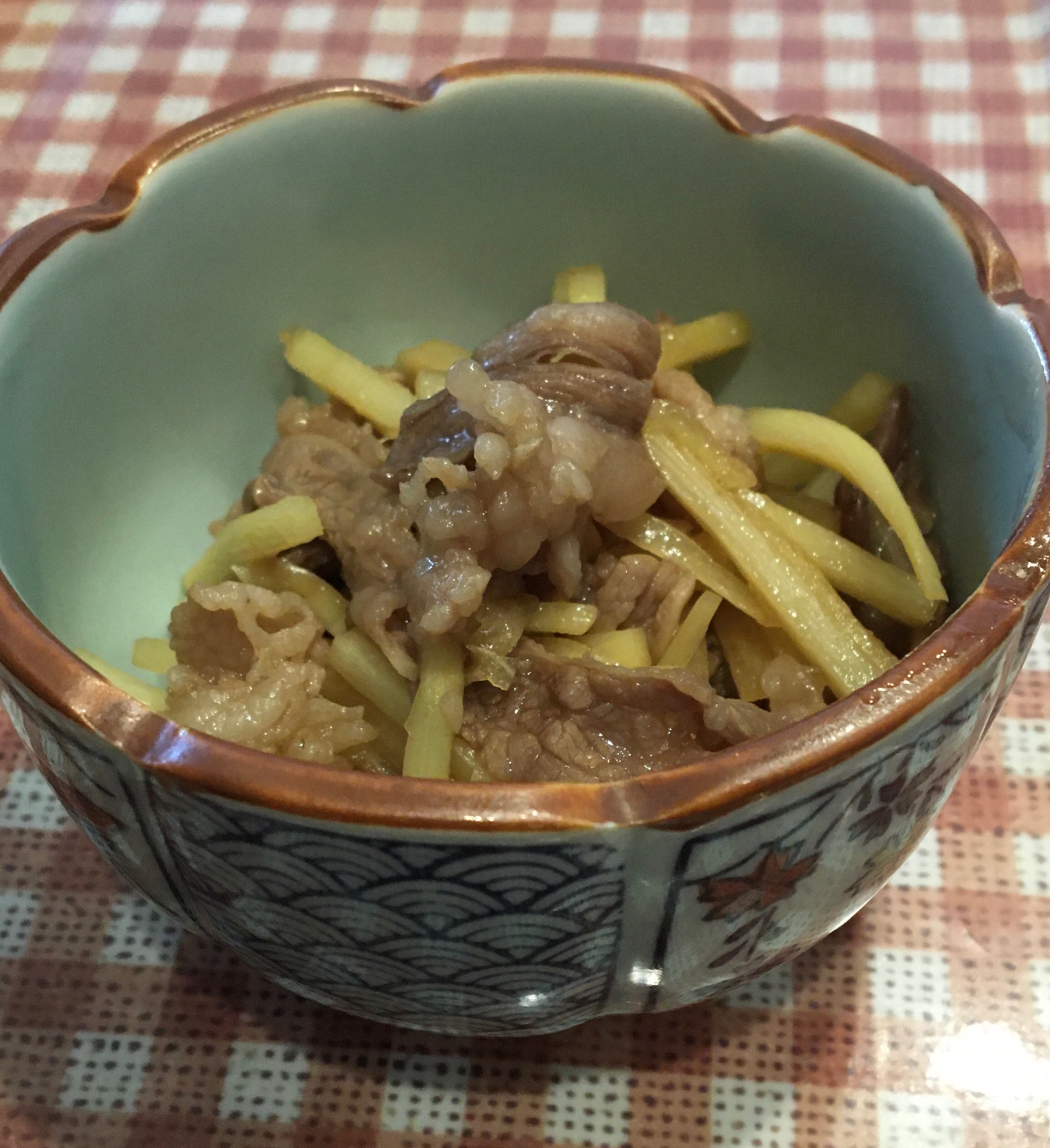 たけのこと牛肉のプルコギ炒め