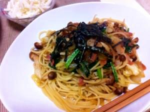 野菜たっぷり しめじとキャベツの和風パスタ レシピ 作り方 By Hiropon11 楽天レシピ