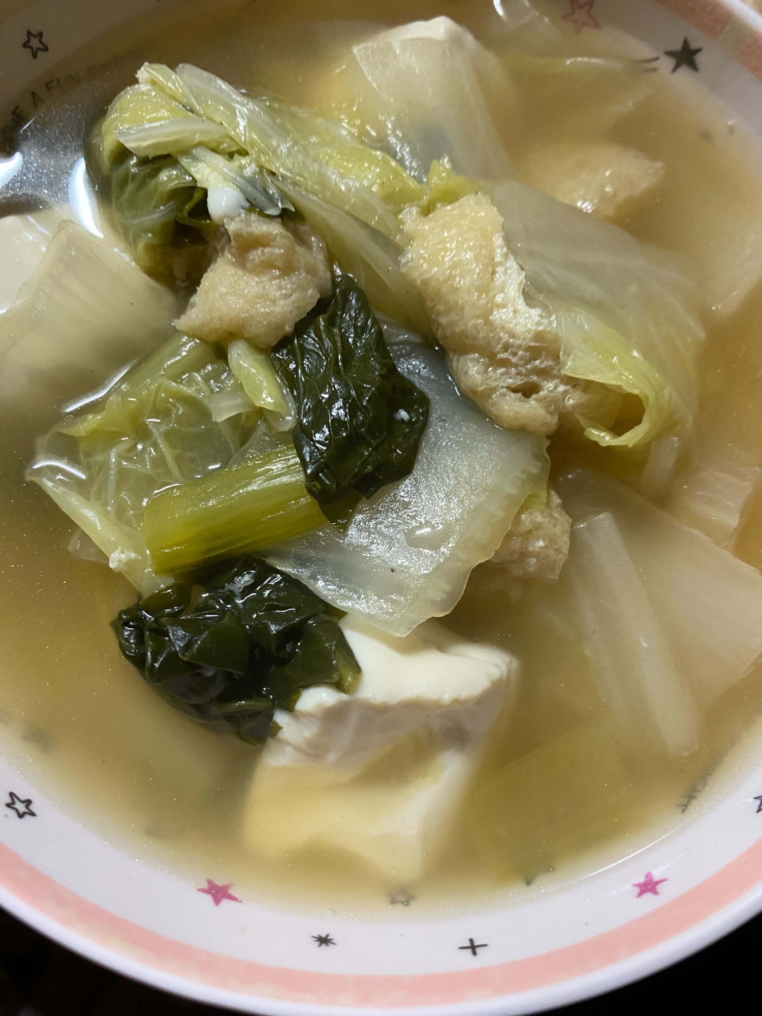 白菜と豆腐のお出汁