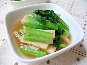 小松菜と高野豆腐の煮浸し