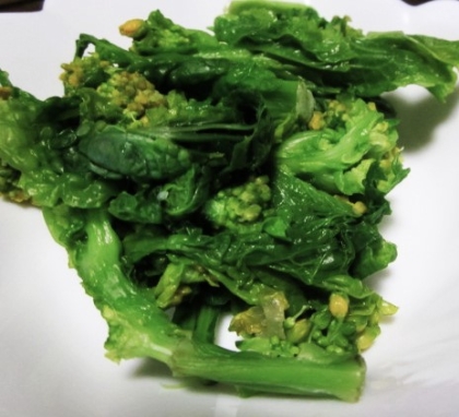 菜の花ともやしのごま油炒め