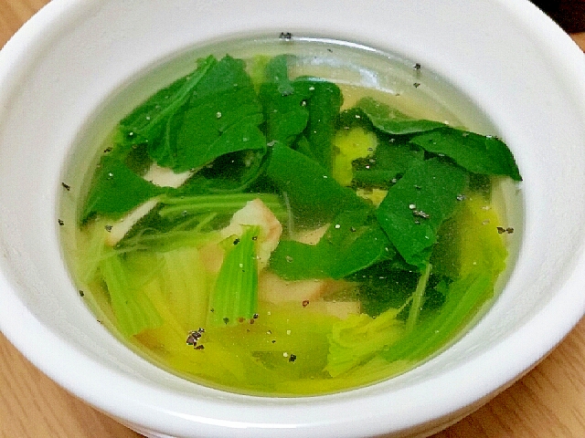 シンプル☆ほうれん草とベーコンのスープ