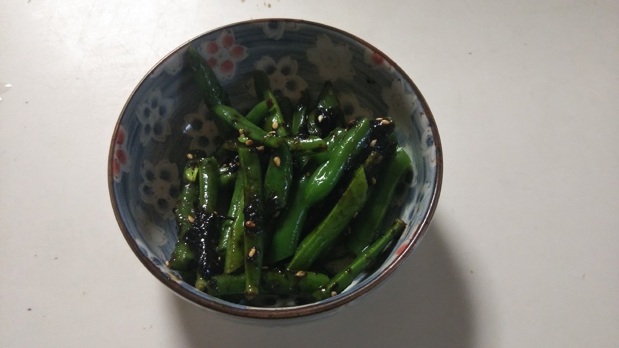 簡単！インゲン海苔佃煮あえ