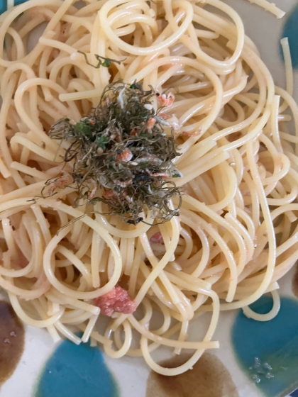 めんつゆでたらこスパゲティ