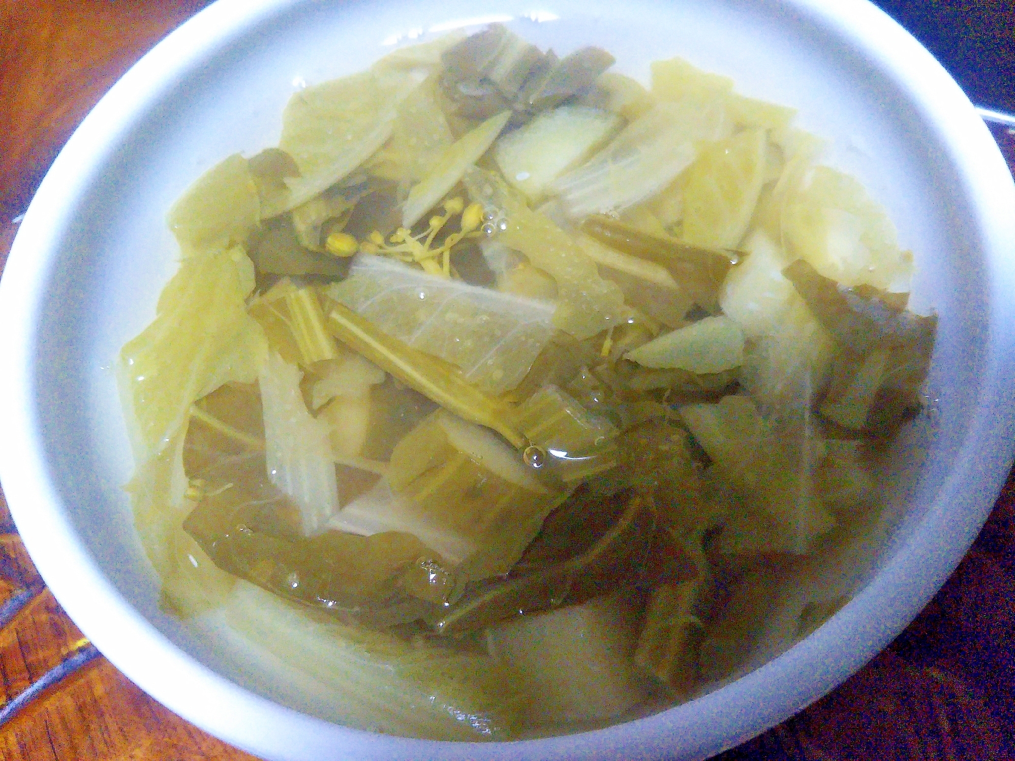 ロメインレタス胡瓜オータムポエムの和風スープ