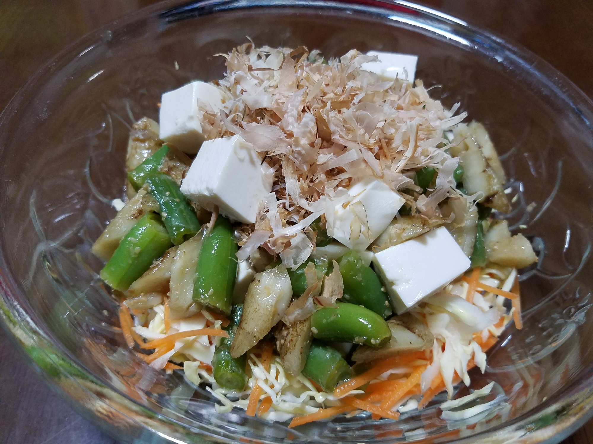 コロコロごぼうと豆腐のサラダ