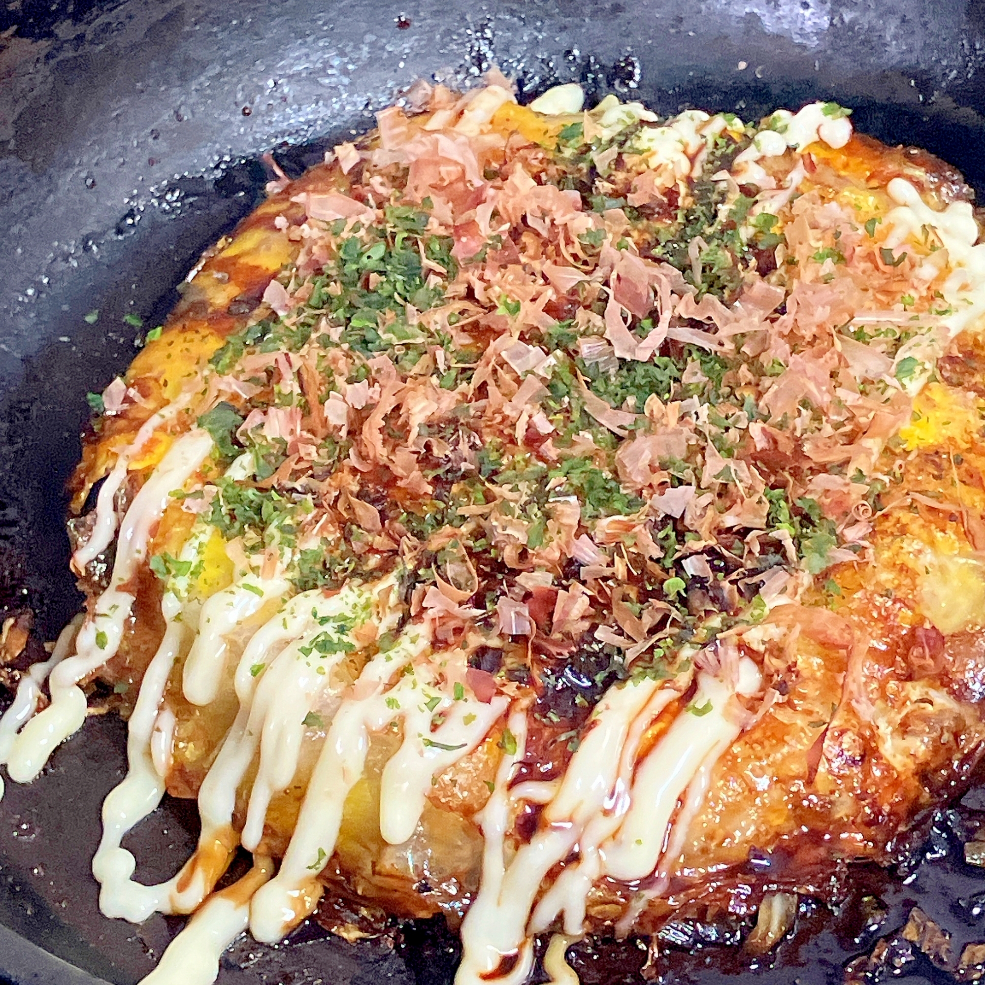 小麦粉不使用！ライスペーパーで作るお好み焼き