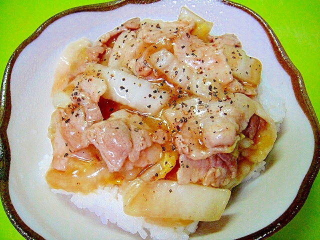 シンプル☆白菜と豚バラの中華丼