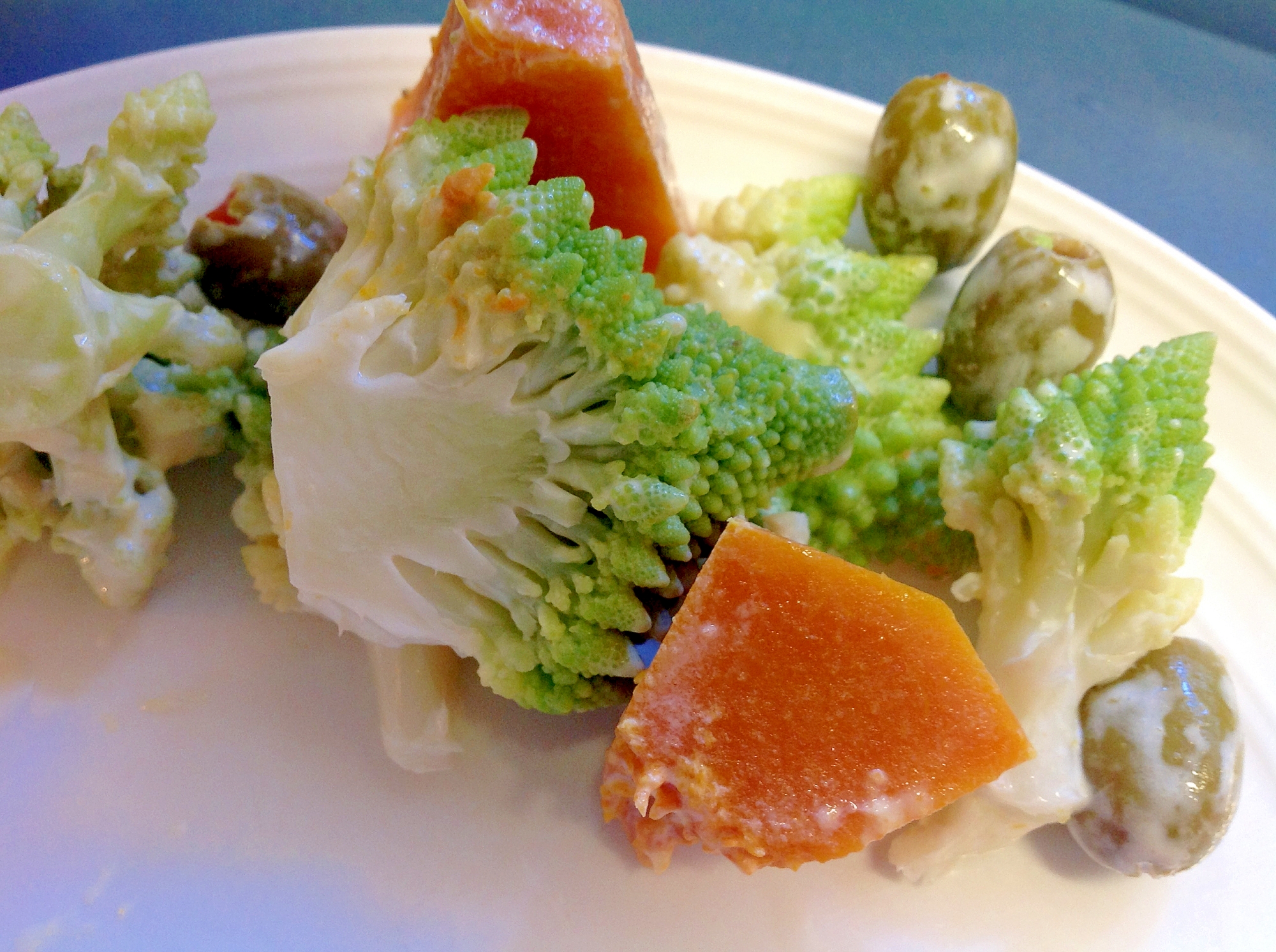 ロマネスコとカボチャとグリーンオリーブのサラダ レシピ 作り方 By Findus 楽天レシピ