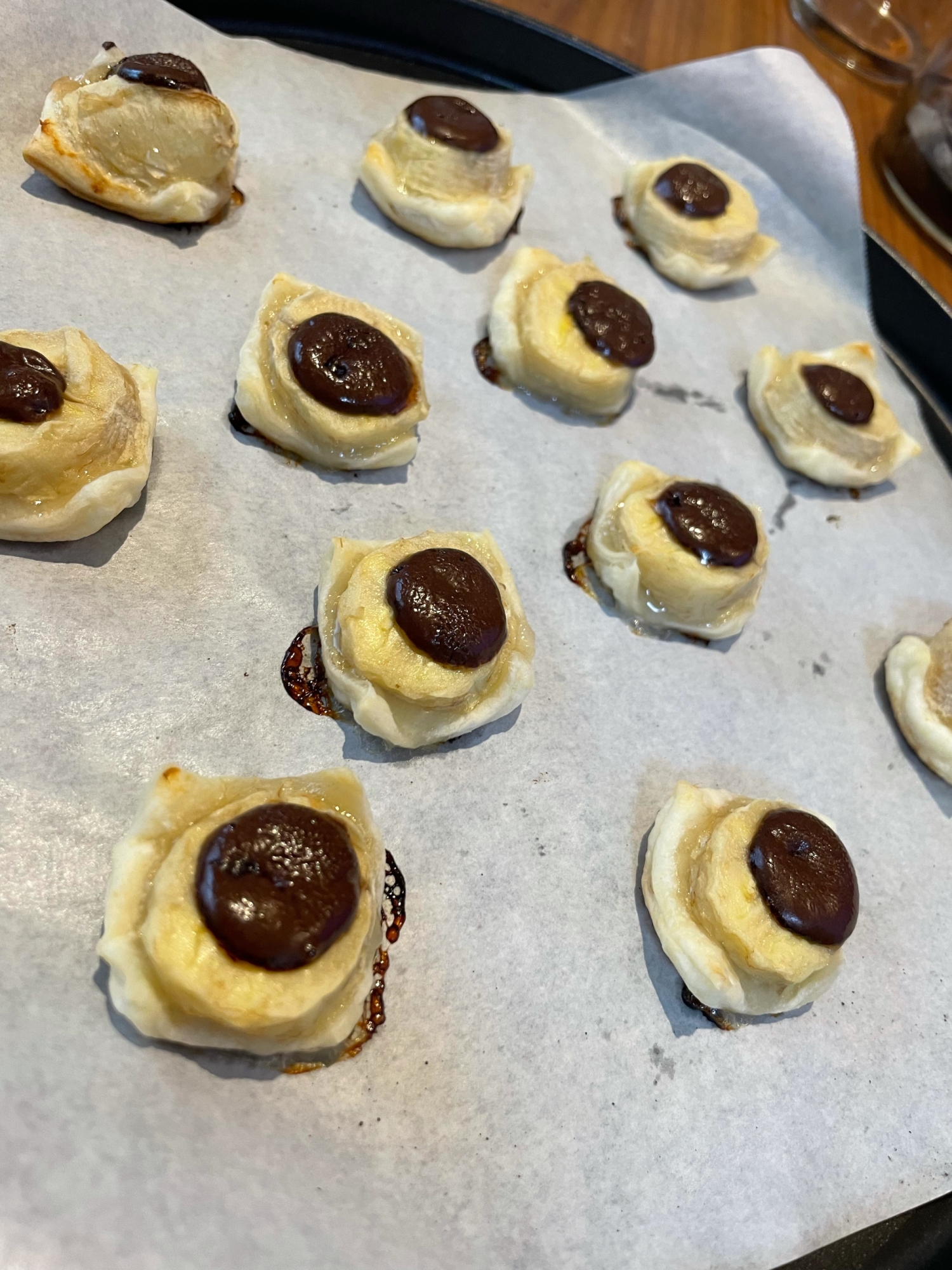 こどもおやつ　チョコバナナパイ