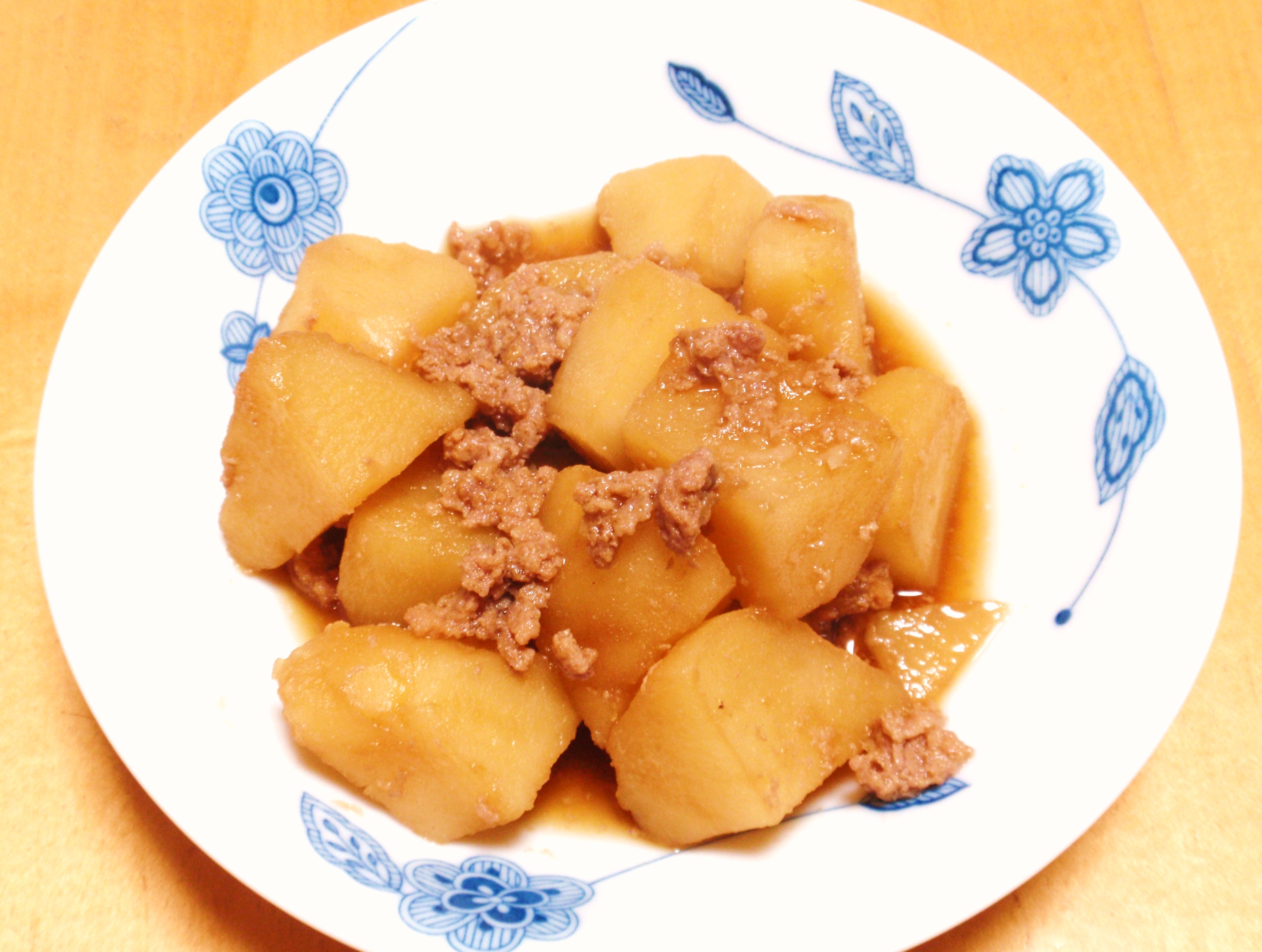 圧力鍋でホックり☆じゃがいもと豚ひき肉のそぼろ煮