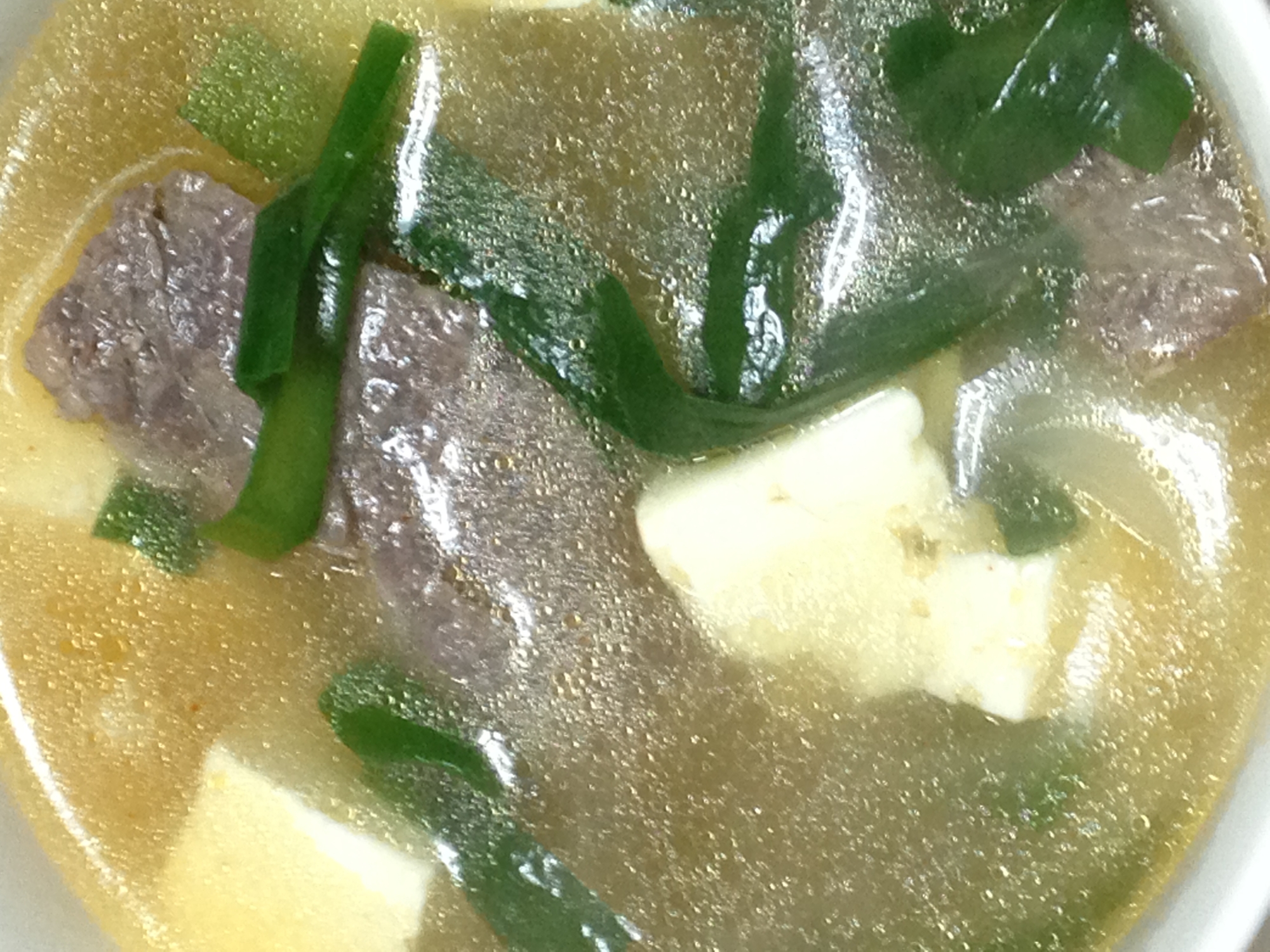 牛肉と豆腐のスープ