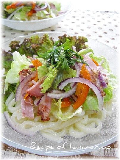 簡単手作りタレで ひんやりサラダうどん レシピ 作り方 By はなまる子 楽天レシピ