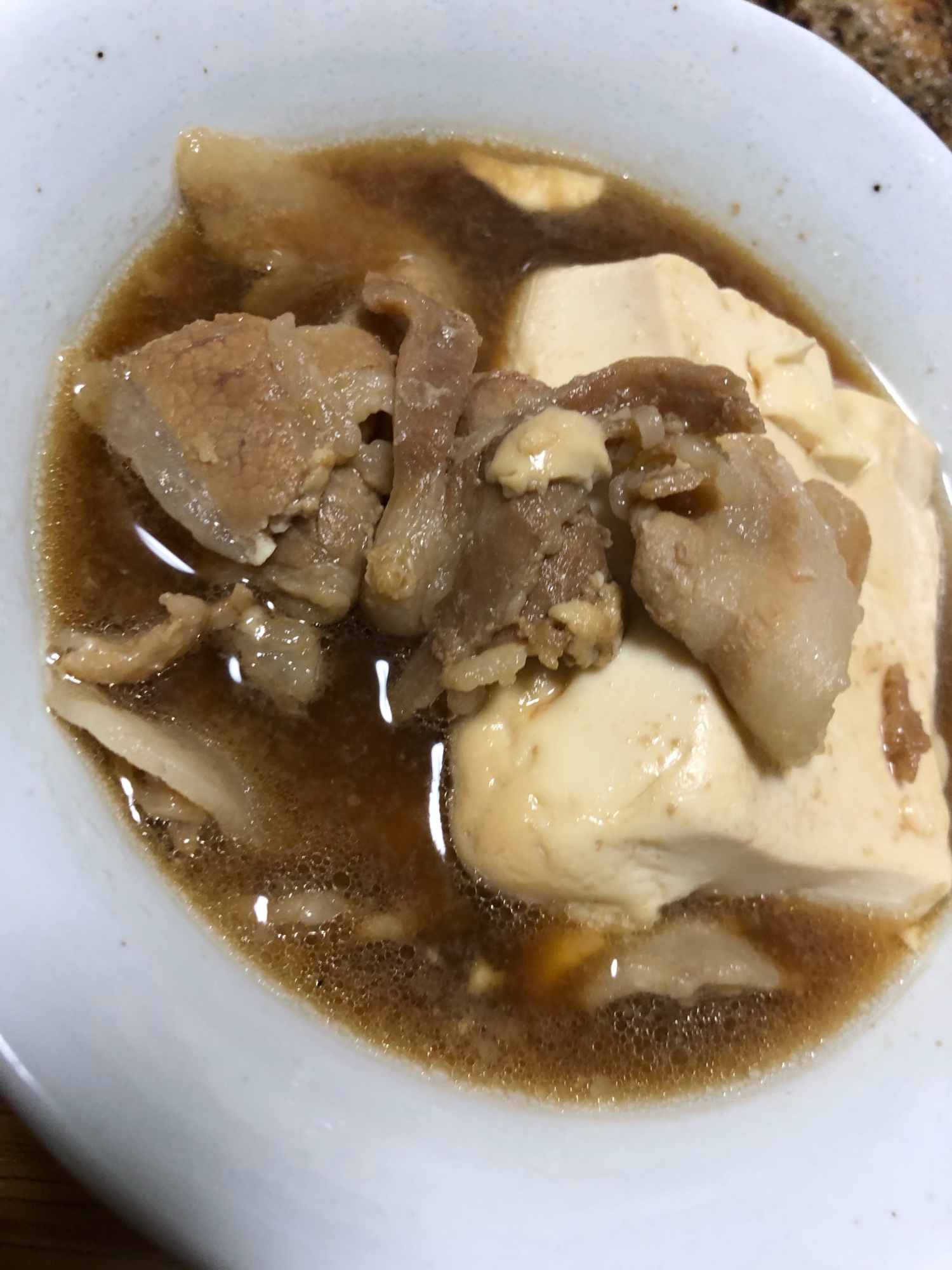 すき焼き風味豚バラ豆腐