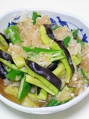 なす オクラのおろしポン酢 まぜるだけ レシピ 作り方 By Time 楽天レシピ