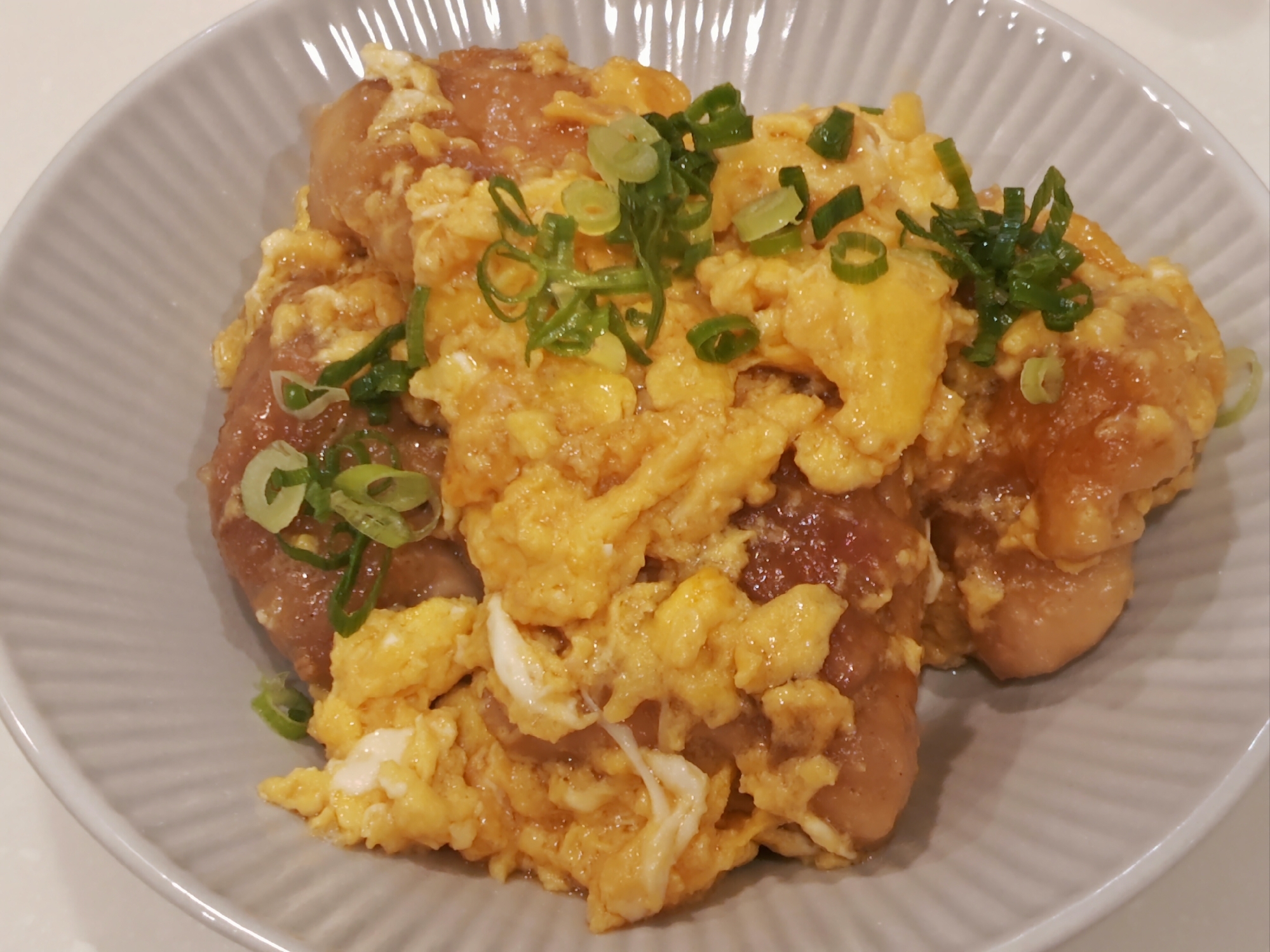 ♡鶏もも肉のチーズたまご炒め