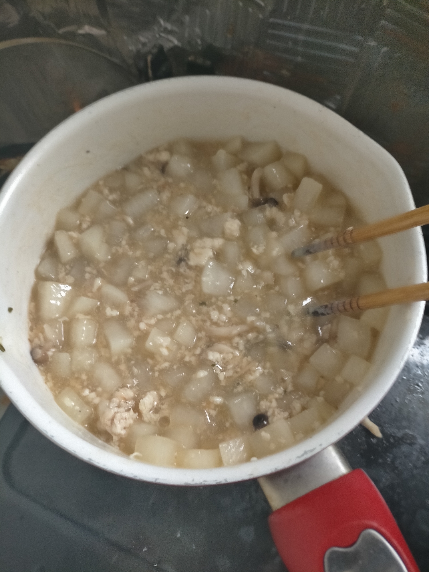 大根と鳥ひき肉のそぼろ煮