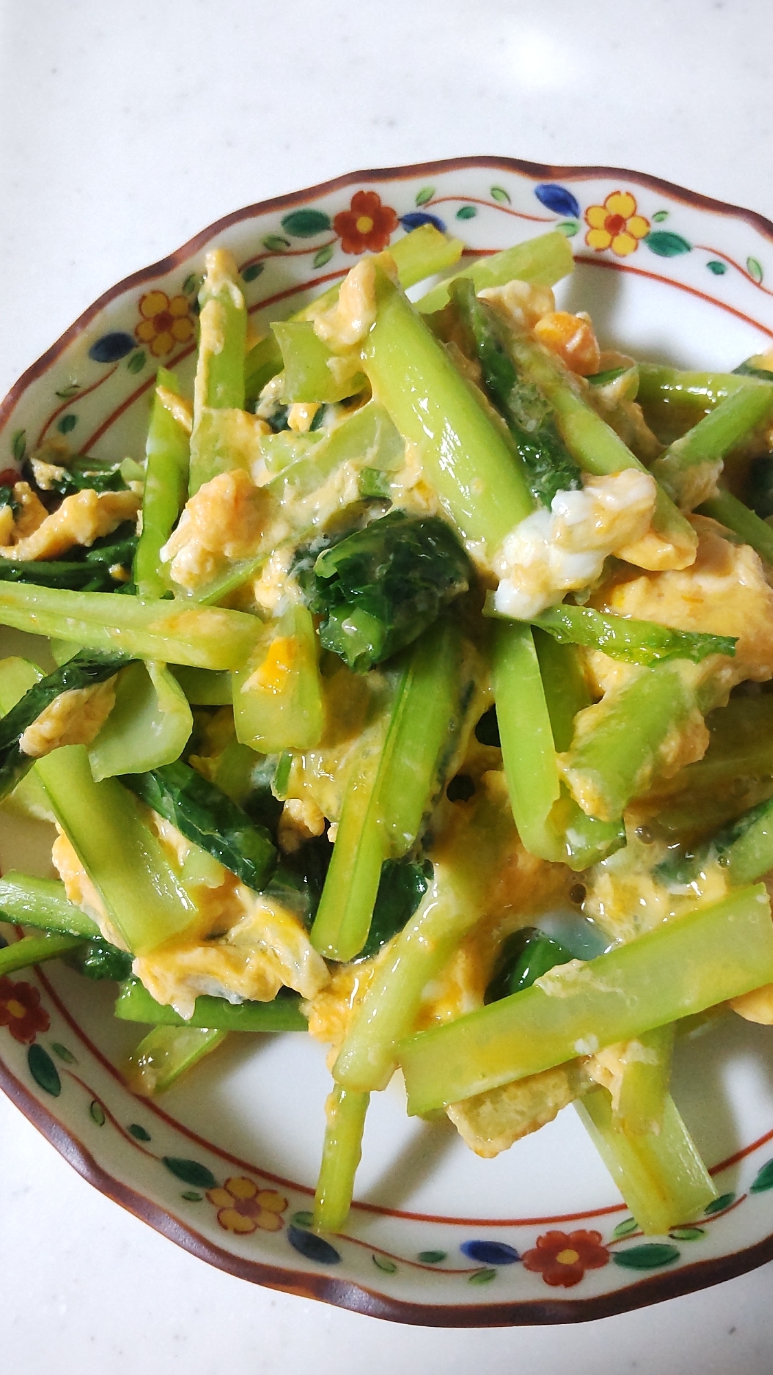 簡単　小松菜の卵とじ