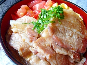 豚バラ甘煮丼☆